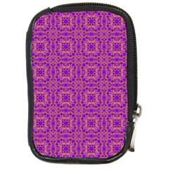 Purple Moroccan Pattern Compact Camera Leather Case