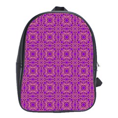 Purple Moroccan Pattern School Bag (large)