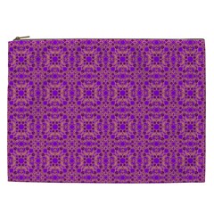 Purple Moroccan Pattern Cosmetic Bag (xxl)