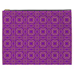 Purple Moroccan Pattern Cosmetic Bag (xxxl)