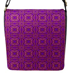 Purple Moroccan Pattern Flap Closure Messenger Bag (small)