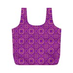 Purple Moroccan Pattern Reusable Bag (M) Front