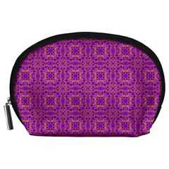 Purple Moroccan Pattern Accessories Pouch (large)