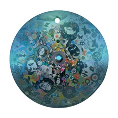 Led Zeppelin Iii Art Round Ornament (two Sides)