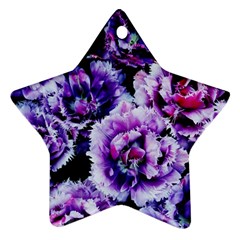 Purple Wildflowers Of Hope Star Ornament