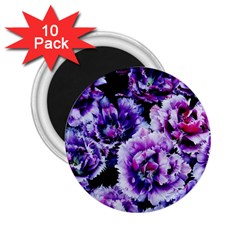 Purple Wildflowers Of Hope 2.25  Button Magnet (10 pack)