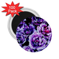 Purple Wildflowers Of Hope 2.25  Button Magnet (100 pack)