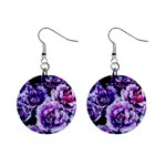 Purple Wildflowers Of Hope Mini Button Earrings Front