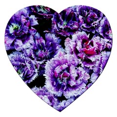 Purple Wildflowers Of Hope Jigsaw Puzzle (heart) by FunWithFibro