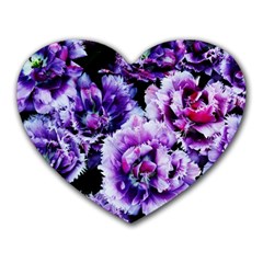 Purple Wildflowers Of Hope Mouse Pad (Heart)