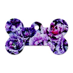 Purple Wildflowers Of Hope Dog Tag Bone (One Sided)