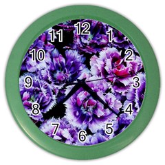 Purple Wildflowers Of Hope Wall Clock (Color)