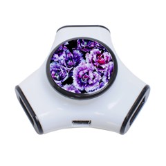 Purple Wildflowers Of Hope 3 Port USB Hub