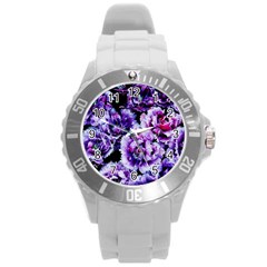 Purple Wildflowers Of Hope Plastic Sport Watch (Large)