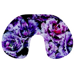 Purple Wildflowers Of Hope Travel Neck Pillow by FunWithFibro