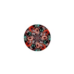 Luxury Ornate Artwork 1  Mini Button Magnet