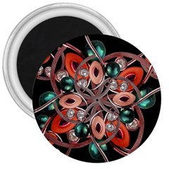 Luxury Ornate Artwork 3  Button Magnet by dflcprints