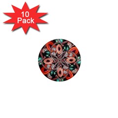 Luxury Ornate Artwork 1  Mini Button Magnet (10 Pack)