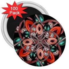 Luxury Ornate Artwork 3  Button Magnet (100 Pack) by dflcprints