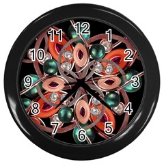 Luxury Ornate Artwork Wall Clock (black)