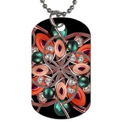 Luxury Ornate Artwork Dog Tag (two-sided)  by dflcprints