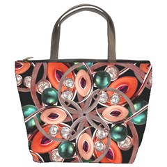 Luxury Ornate Artwork Bucket Handbag by dflcprints