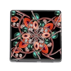 Luxury Ornate Artwork Memory Card Reader With Storage (square) by dflcprints