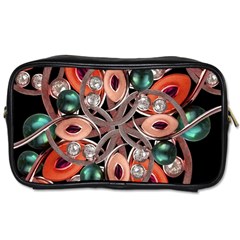 Luxury Ornate Artwork Travel Toiletry Bag (one Side)