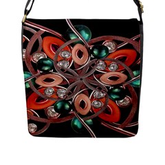 Luxury Ornate Artwork Flap Closure Messenger Bag (large) by dflcprints