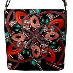 Luxury Ornate Artwork Flap Closure Messenger Bag (small) by dflcprints