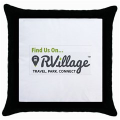 Rvillage Black Throw Pillow Case by RVillage