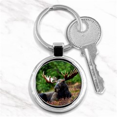 Majestic Moose Key Chain (round) by StuffOrSomething