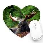 Majestic Moose Mouse Pad (Heart) Front