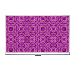 Purple Moroccan Pattern Business Card Holder by SaraThePixelPixie