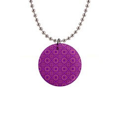 Purple Moroccan Pattern Button Necklace