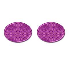 Purple Moroccan Pattern Cufflinks (oval)