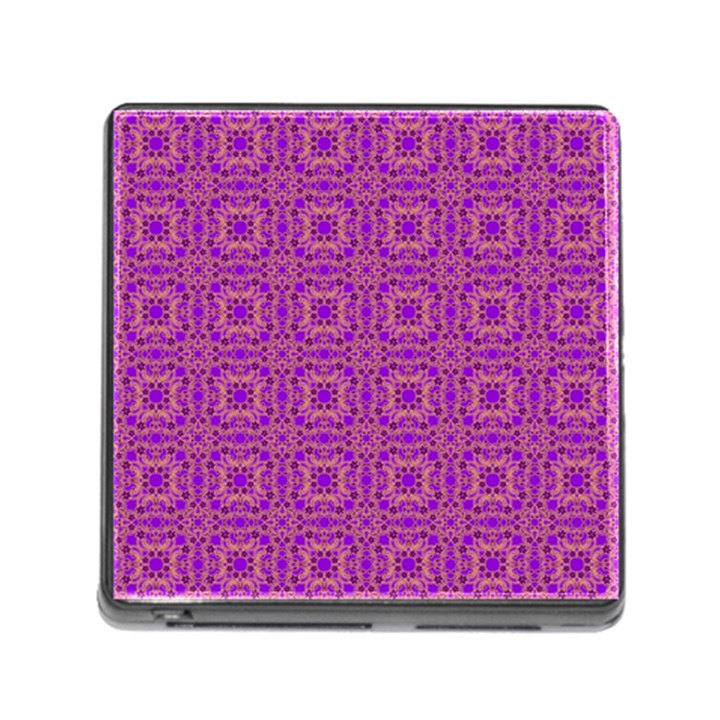 Purple Moroccan Pattern Memory Card Reader with Storage (Square)