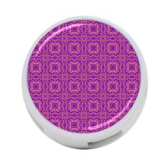 Purple Moroccan Pattern 4-port Usb Hub (one Side)