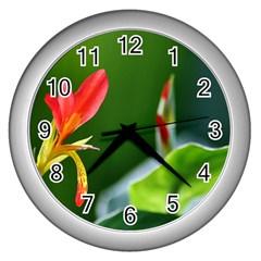 Lily 1 Wall Clock (silver)