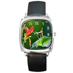 Lily 1 Square Leather Watch Front