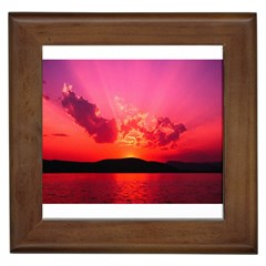 Sunset Framed Ceramic Tile