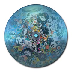 Led Zeppelin Iii Digital Art 8  Mouse Pad (round)