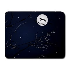 Night Birds And Full Moon Small Mouse Pad (rectangle) by dflcprints