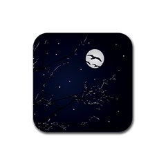 Night Birds And Full Moon Drink Coasters 4 Pack (square)