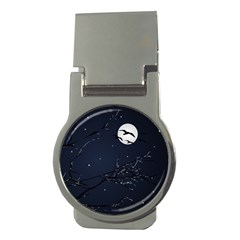 Night Birds And Full Moon Money Clip (round) by dflcprints