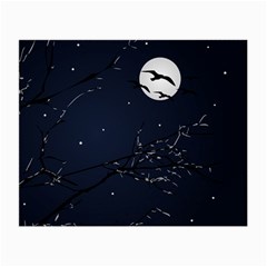 Night Birds And Full Moon Glasses Cloth (small) by dflcprints