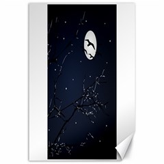 Night Birds And Full Moon Canvas 24  X 36  (unframed)