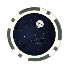 Night Birds And Full Moon Poker Chip (10 Pack) by dflcprints