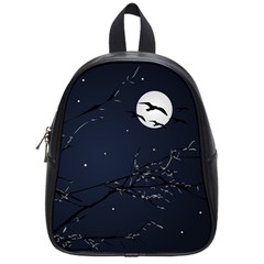 Night Birds And Full Moon School Bag (small)