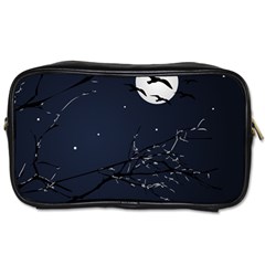 Night Birds And Full Moon Travel Toiletry Bag (two Sides) by dflcprints